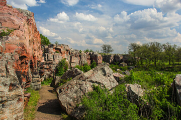 sioux quartzite rock outcrop at Pipestone National Monument