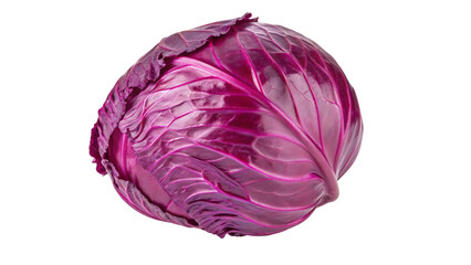 Fresh vibrant red cabbage on black background