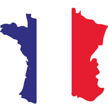 Minnesota state map in french flag colors