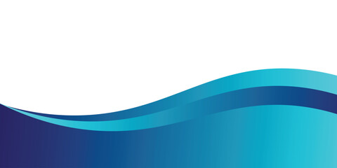 Blue Abstract Wave Banner Design With Turquoise Curves For Corporate Backgrounds And Modern Web Graphics