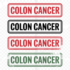 Colon Cancer Awareness Stamps in Red Black and Green