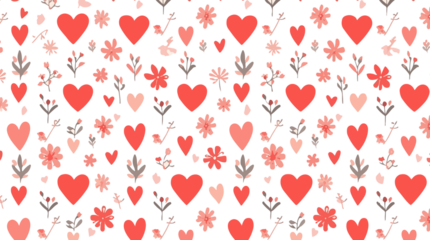  template featuring a beautiful love pattern with a modern flat design style, incorporating simple shapes and bold lines