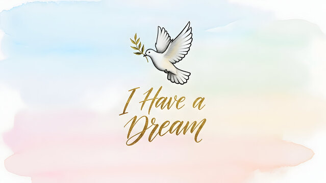 A calm and respectful MLK Day visual featuring gentle hues and graceful type, symbolizing hope, harmony, and the power of equality.