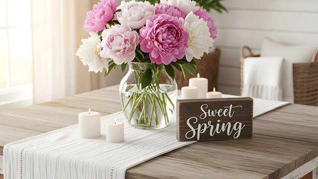 A clean and tranquil spring cleaning visual capturing freshness, balance, and an organized home aesthetic for modern US lifestyles.