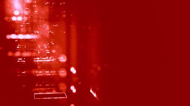 Transparente leuchtende Datenbl&ouml;cke im Netzwerk &ndash; dynamische Struktur f&uuml;r Wissenschaft, IT, Forschung & digitale Kommunikation in Bewegung
