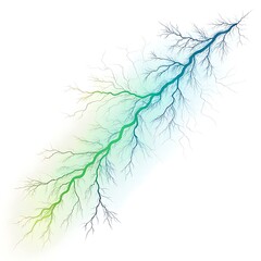 Diagonal Lightning Bolt with Green and Blue Gradient