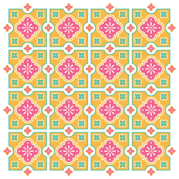 colorful chinese peranakan pattern background illustration EPS Vector Editable