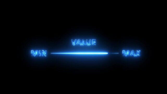 Glowing neon value added virtual icon animation . concept of increase value added business and service,market,Benefits, Growth, Quality control icon, Motion graphics of value concept.
