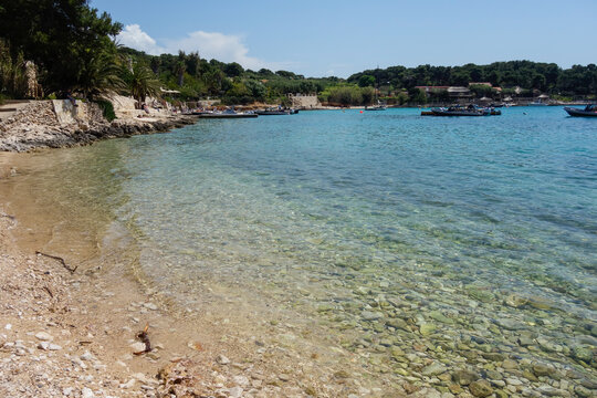amazing Palmizana Beach in Hvar archipelago, Split Dalmatia County, Croatia
