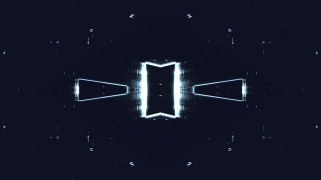 glowing geometry structures, digital technology innovation: futuristic forms, data visualization, network, 3D space, engineering, research, modern infrastructure, background, dark
