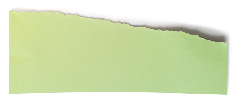 Torn paper of green on transparent backgorund