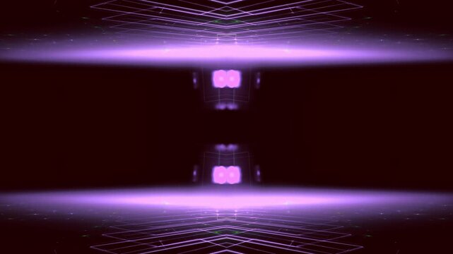 geometric glowing light patterns, futuristic, symmetrical design, analysis, technology, digital art, connection, network, mesmerizing, depth, innovation, digital media, tech advertising, purple, dark