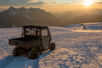 Off-road vehicles for travelling in the snow