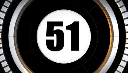 Countdown Timer with Number 51 Displayed in Center.