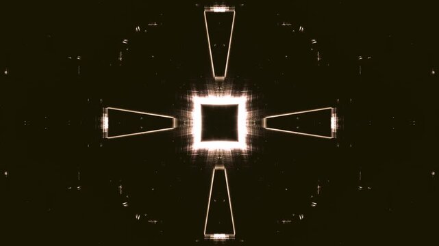 geometric glowing light patterns, futuristic, christmas, symmetrical design, analysis, technology, connection, network, mesmerizing, depth, innovation, digital media, tech advertising, golden, dark