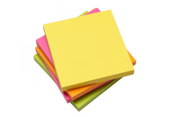 Stack of Colorful Sticky Notes colorful notes stationery isolated on a transparent background