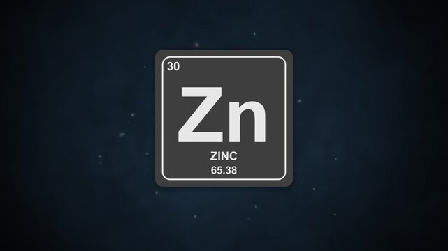 Corrosion defense represented by blue particle assembly on zinc tiles