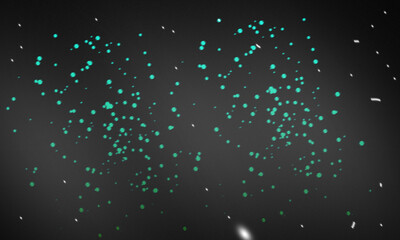 Abstract Particle Background With Green Light Dots