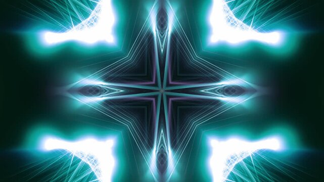 geometric glowing light patterns, futuristic, symmetrical design, analysis, technology, digital art, connection, network, mesmerizing, depth, innovation, digital media, tech advertising, blue, dark