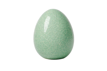 Green pastel egg smooth surface for Easter designs PNG with transparency