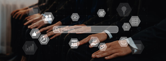 Search bar representing digital marketing, SEO analysis, and network data management Parse