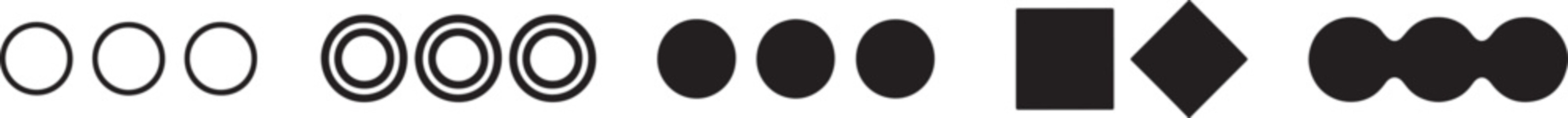 Fototapeta premium Exploring five distinct styles of more options icons for user interface design