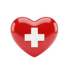 Obraz premium Symbol of love and medical aid combined in a single icon