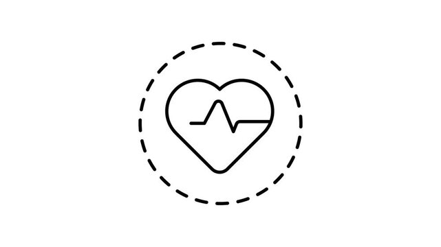 Heart Beat animated icon video