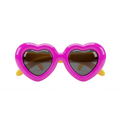Vibrant pink heart-shaped sunglasses fashion accessory for women