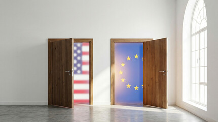 Strategic choice between the United States and the European Union: political paths. Two open doors. Concept of decision, elections, geopolitics