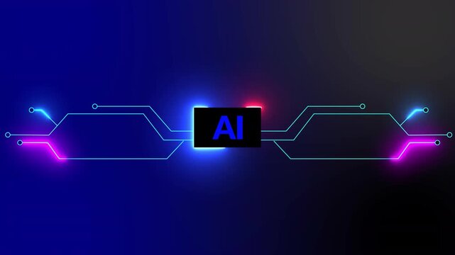  AI cheep Realistic 3D Animation of Advanced Microprocessor Technology of AI cheep in transparent background in HD animation with alpha channel