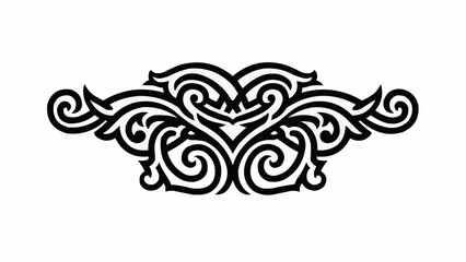 Fototapeta premium Intricate Black Tribal Tattoo Design Element.