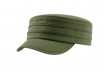 Green military cap uniform army isolated on a transparent background