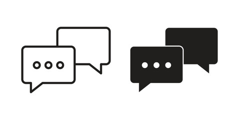 Chat bubble icons symbol. vector illustration pack for apps and designs