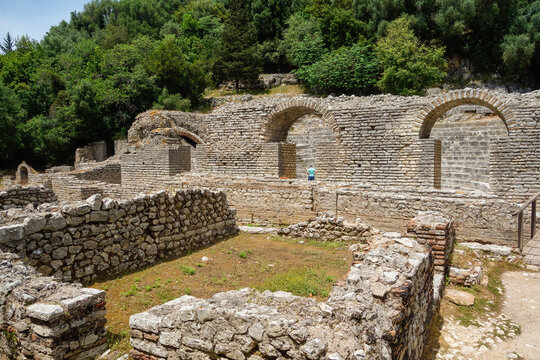 Butrint archaeological site, ancient Greek polis and later Roman city in Ksamil, Albania. Unesco World Heritage Site