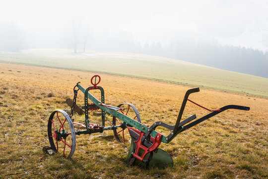 old plow at a farm