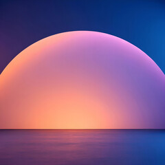 Abstract gradient composition featuring a large soft curved shape.