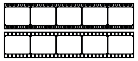 Film strip template with blank frames