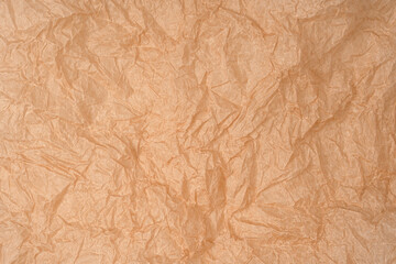 Crumpled paper as background. Top view.