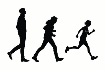Fototapeta premium silhouettes of people working group of standing business people vector eps 10