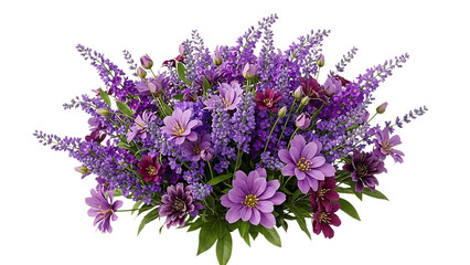 Obraz premium Vibrant flower bouquet isolated on transparent background