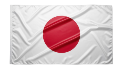Japanese flag PNG isolated on transparent background, Hinomaru national symbol of Japan for graphic design and patriotic use