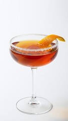 A chilled glass of sweet orange juice serves as a refreshing fruit beverage for a celebration, isolated like a vibrant cocktail or red wine at a white party bar