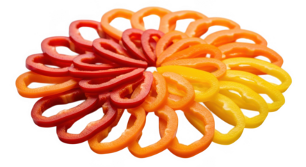 Vibrant ombre chrysanthemum isolated on white background