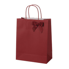 Red Gift Bag with Bow shopping bag red bag isolated on a transparent background