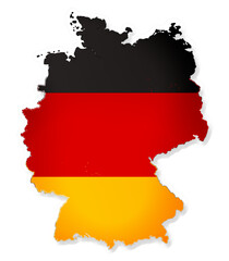 Obraz premium slightly simplified map of Germany, creative abstract 