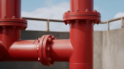 Process engineering systems use standardized fittings and robust valves to connect pipelines, manage direction changes, and ensure operational safety. cinematic color correction, natural uneven