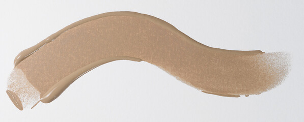 Broad brushstroke of nude or beige foundation with a distinct wave texture from the brush