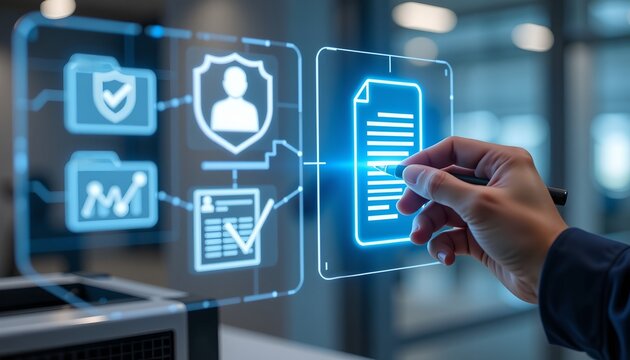 Digital document & data security interface.