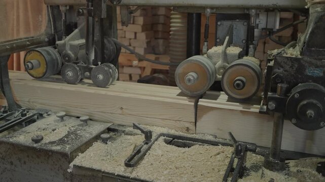 Woodworking machine in the carpentry shop